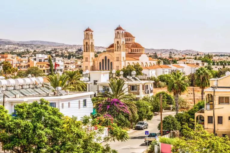 View of the town of Paphos in Cyprus.