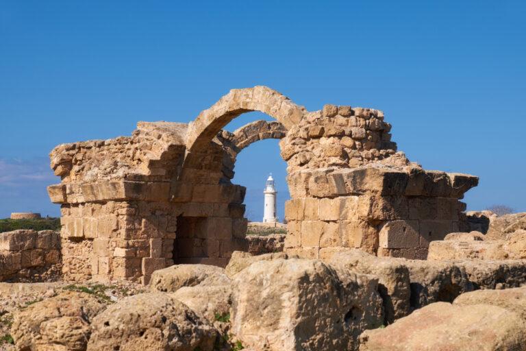 Paphos archaeological park at kato, pafos, cyprus